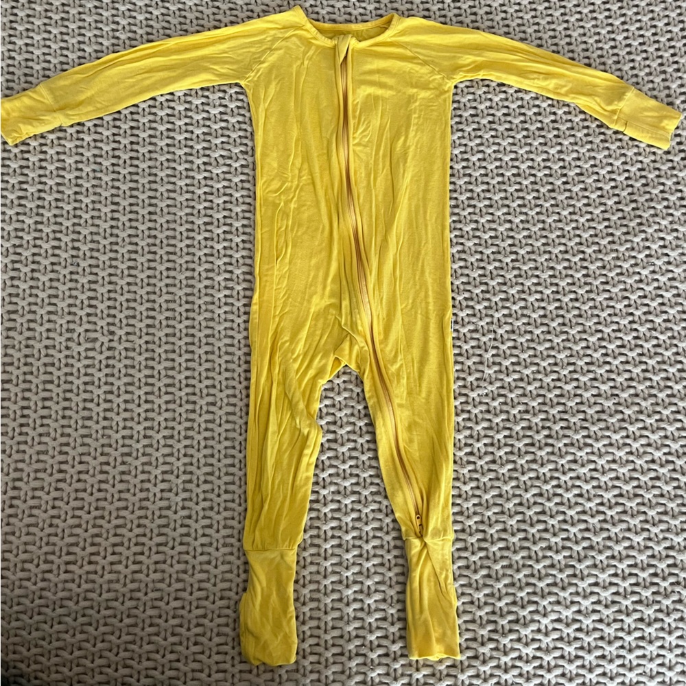 Little Sleepies yellow solid - 12-18 months